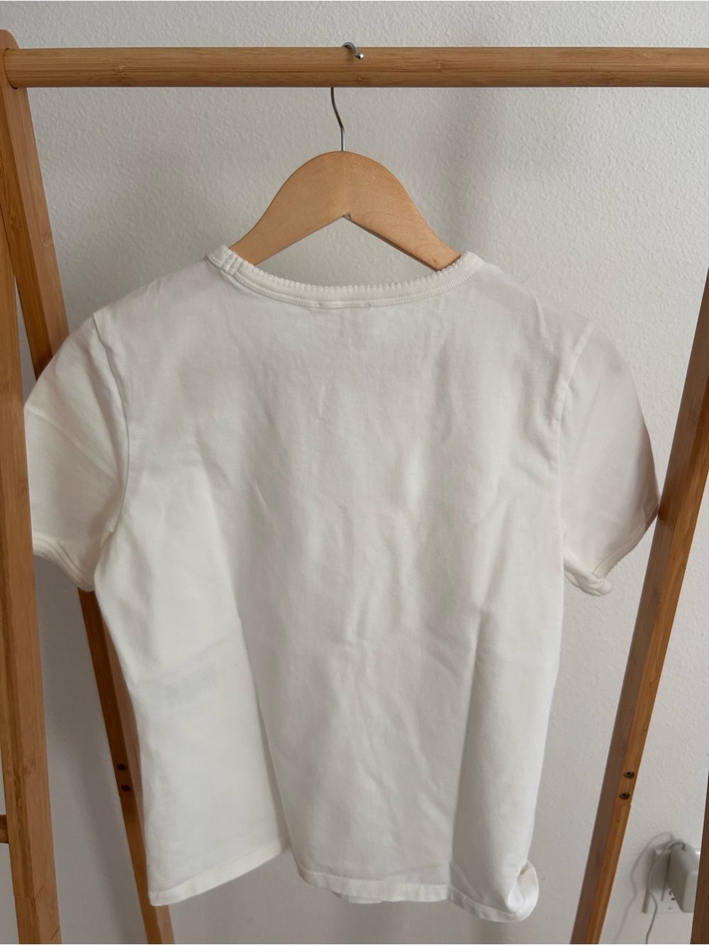 Sezane Nolan Crew Neck T-Shirt - White - Picture 4 of 6